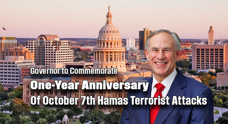 Governor to Commemorate One-Year Anniversary Of October 7th Hamas Terrorist Attacks