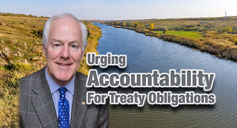 Cornyn Statement on New IBWC-Mexico Agreement on Water Dispute 
