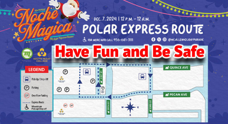 Bicentennial Blvd. Lane Reduction in Preparation for McAllen Holiday Parade,  Beginning Dec. 6th