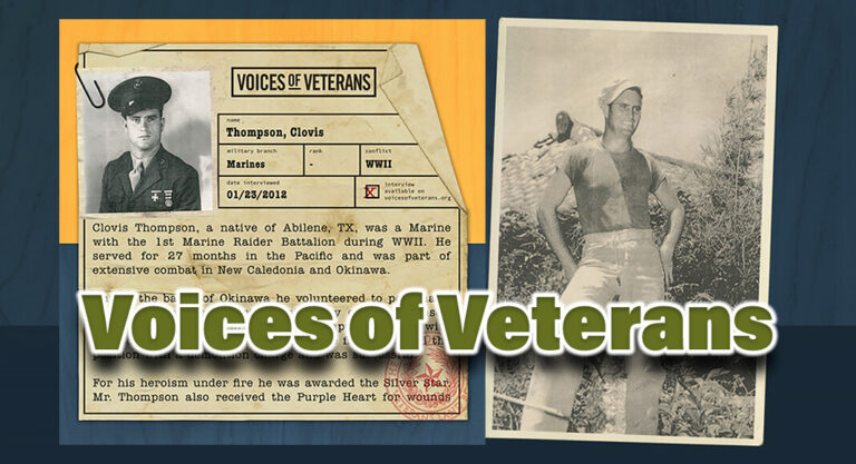 Voices of Veterans: Clovis Thompson Shares His Story of Service in the U.S. Marines during WWII