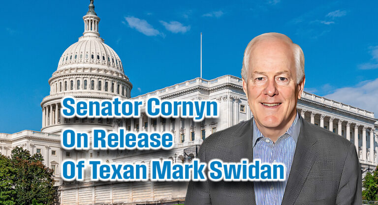 Cornyn on Release of Texan Mark Swidan