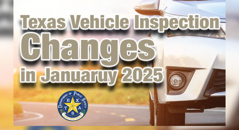 DPS Reminds Texans of Vehicle Safety Inspection Program Changes in January 2025