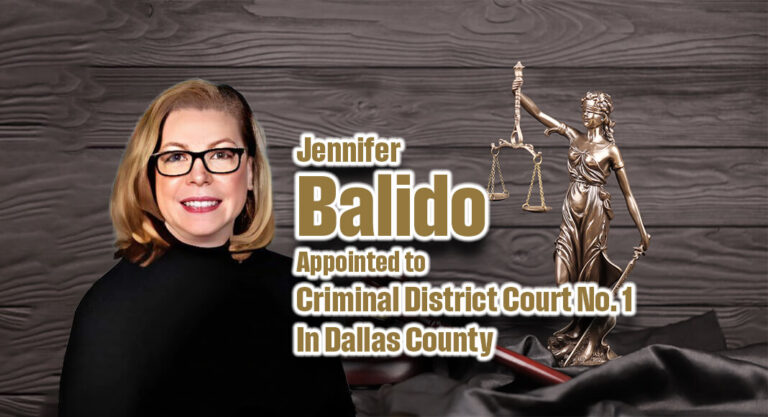 Governor Appoints Balido to Criminal District Court No. 1 In Dallas County