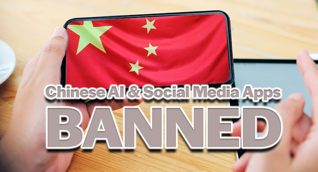 Governor Greg Abbott issued a ban prohibiting the use of artificial intelligence (AI) and social media apps affiliated with the People’s Republic of China (PRC) and the Chinese Communist Party’s (CCP) on government-issued devices. Image for illustration purposes