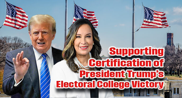 De La Cruz Supports Certification of President Donald J. Trump’s Electoral College Victory
