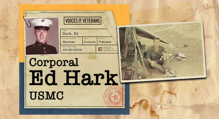 Voices of Veterans: Corporal Ed Hark Shares His Story of Service in the United States Marine Corps