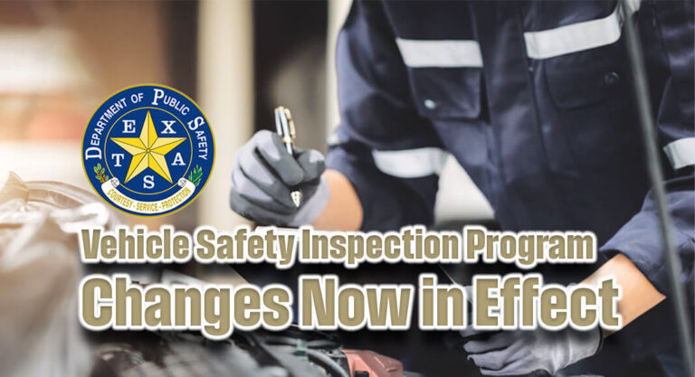 Vehicle Safety Inspection Program Changes Now in Effect
