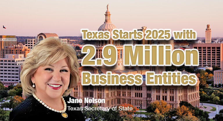 Texas Starts 2025 with 2.9 Million Business Entities