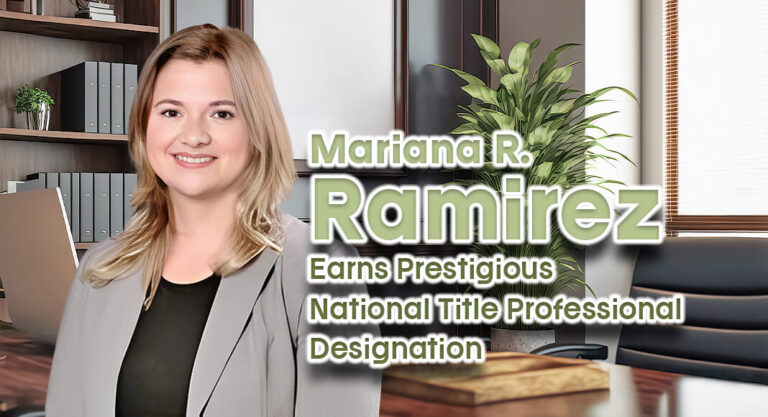 Mariana R. Ramirez Earns Prestigious National Title Professional Designation