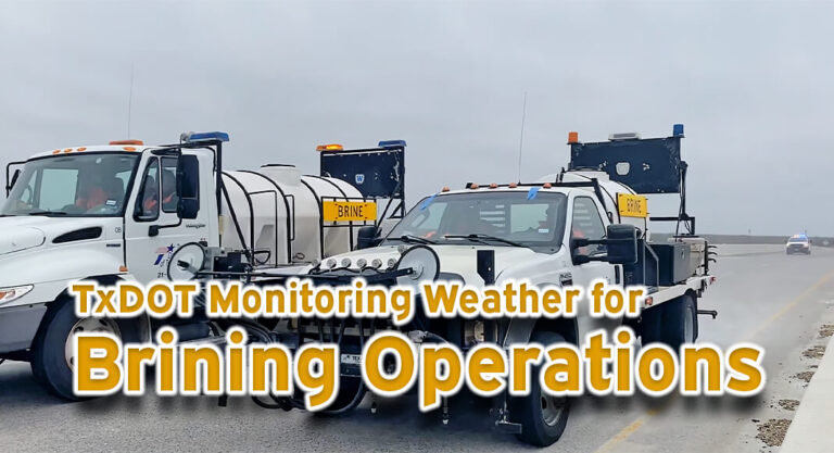 TxDOT Monitoring Weather for Brining Operations