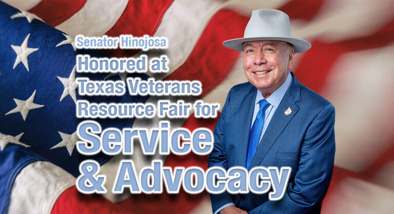 Sen. Juan ‘Chuy’ Hinojosa Honored at Texas Veterans Resource Fair for Service & Advocacy