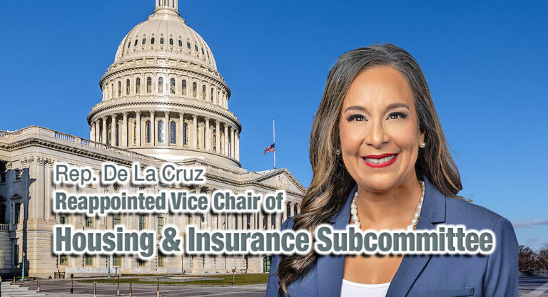 Rep. De La Cruz Reappointed Vice Chair of Housing & Insurance Subcommittee