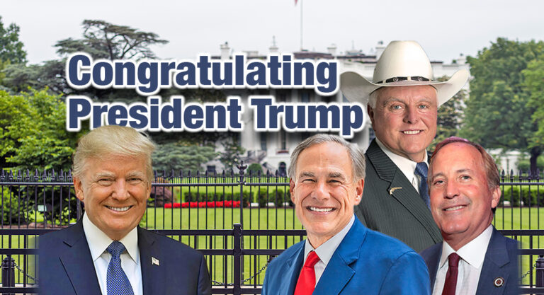 Abbott, Paxton, and Miller Congratulate the 47th President Trump on Inauguration