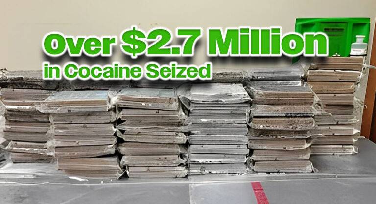 Over $2.7 Million in Cocaine Seized at Hidalgo International Bridge