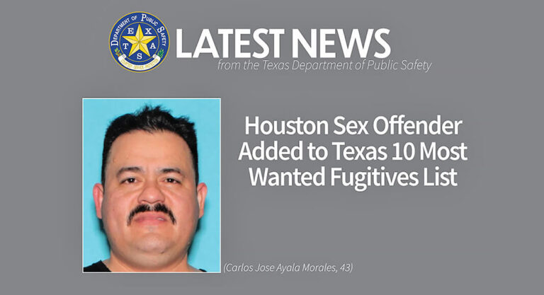 Houston Sex Offender Added to Texas 10 Most Wanted Fugitives List
