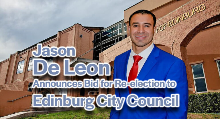 Jason De Leon Announces Bid for Re-election to Edinburg City Council