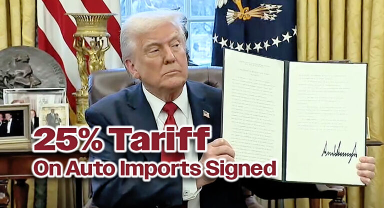 Trump Signs Proclamation to Implement 25% Tariff on Auto Imports