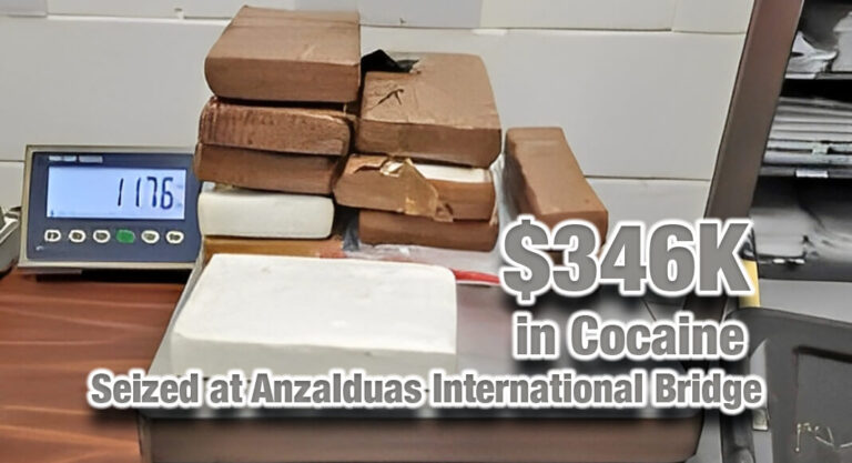 CBP Officers Seize $346K in Cocaine at Anzalduas International Bridge
