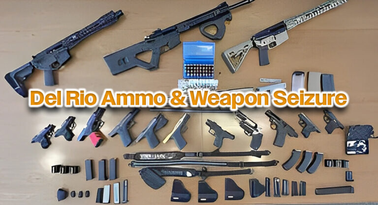 CBP Officers Seize 16 Weapons, 26 Magazines, & 182 Rounds of Ammo at Del Rio Port of Entry