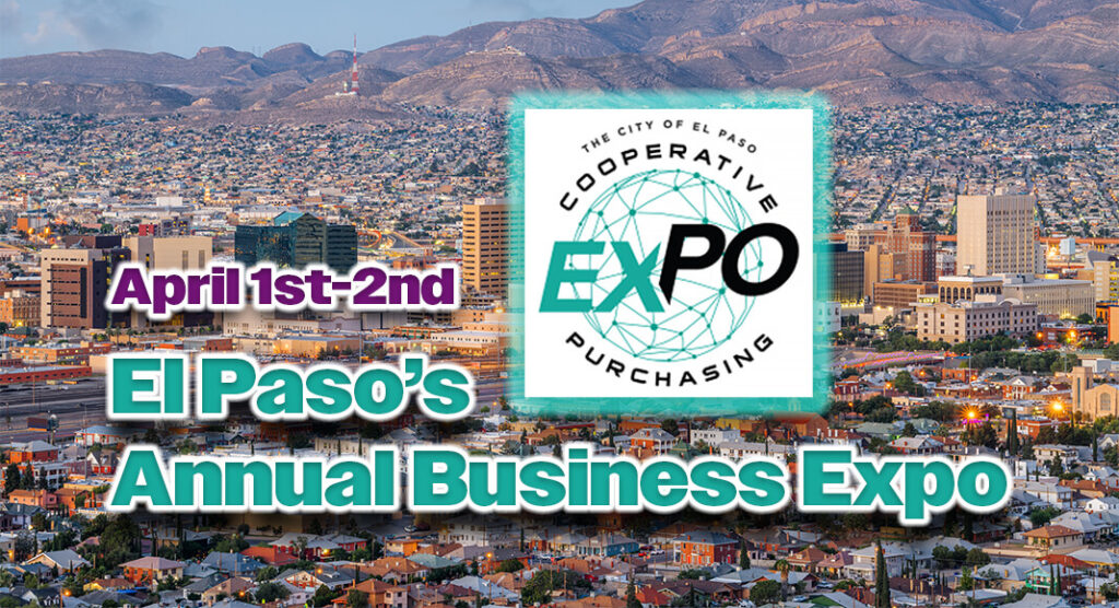 The City of El Paso’s Purchasing & Strategic Sourcing Department invites businesses to participate in the 12th Annual Cooperative Purchasing Expo, a premier event designed to help businesses expand their reach and learn how to engage in cooperative contracts used by government agencies nationwide. Image for illustration purposes. Logos Courtesy image 