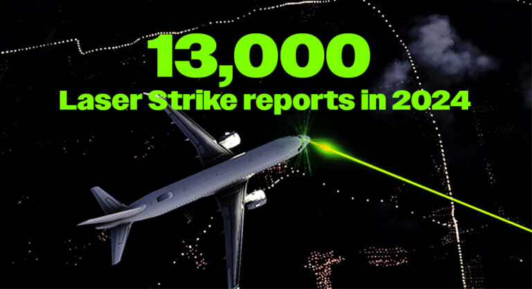 Laser Strikes on Aircraft Continue to be Dangerously High
