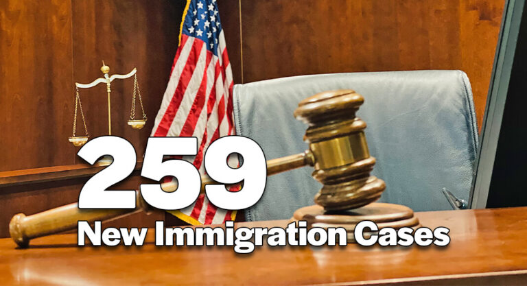 U.S. Attorney’s Office Marches into April with 259 New Immigration Cases