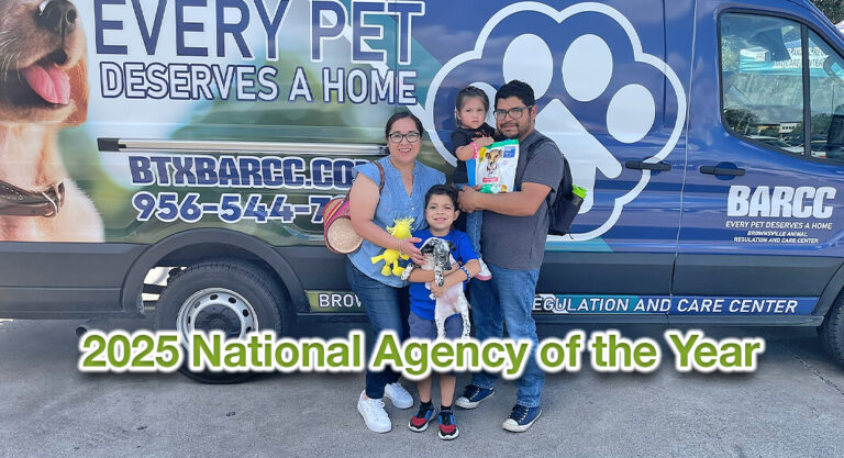 Brownsville Animal Regulation & Care Center Named 2025 National Agency of the Year