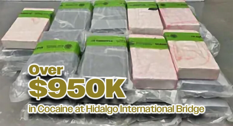 CBP Officers Seize Over $950K in Cocaine at Hidalgo International Bridge
