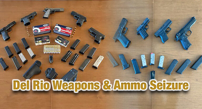 CBP Officers Seize Nine Weapons, 260 Rounds of Ammunition, 24 Magazines, & Weapon Components at Del Rio Port of Entry