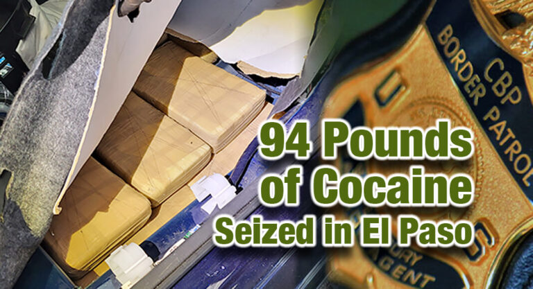 CBP Officers Stop 94 Pound Cocaine Load at El Paso Port of Entry