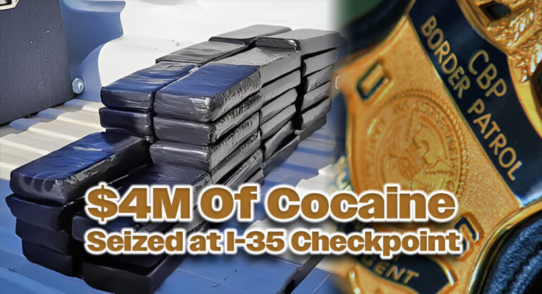 Laredo Sector Border Patrol Agents Seize $4M Of Cocaine at I-35 Checkpoint 