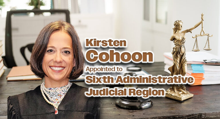 Cohoon Appointed as Presiding Judge of Sixth Administrative Judicial Region