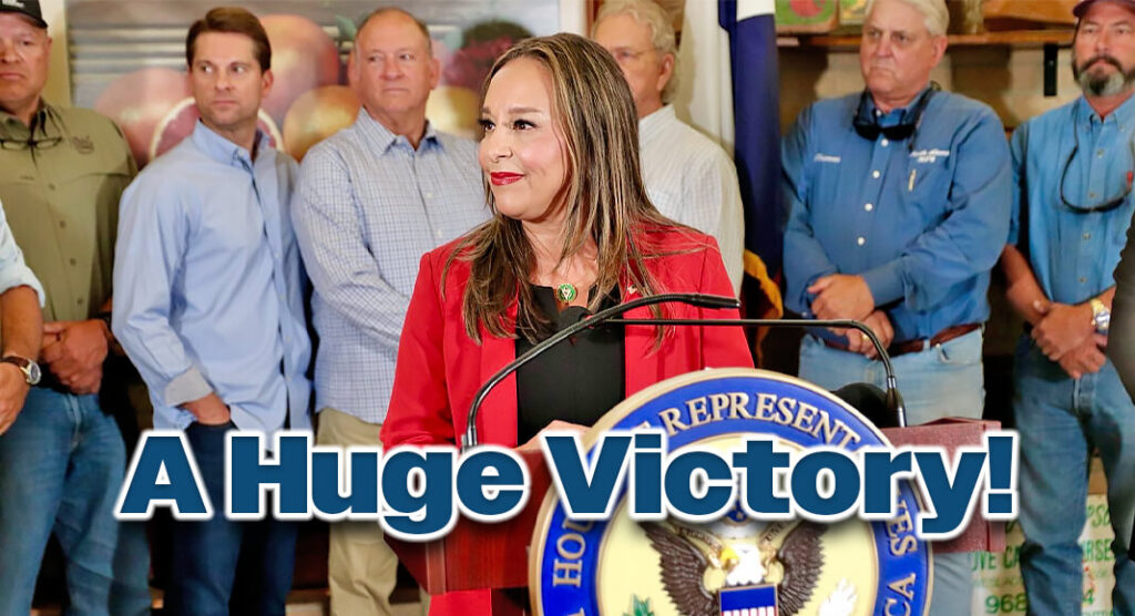 Congresswoman De La Cruz comments on the recent victory on securing Texas Water. Courtesy image