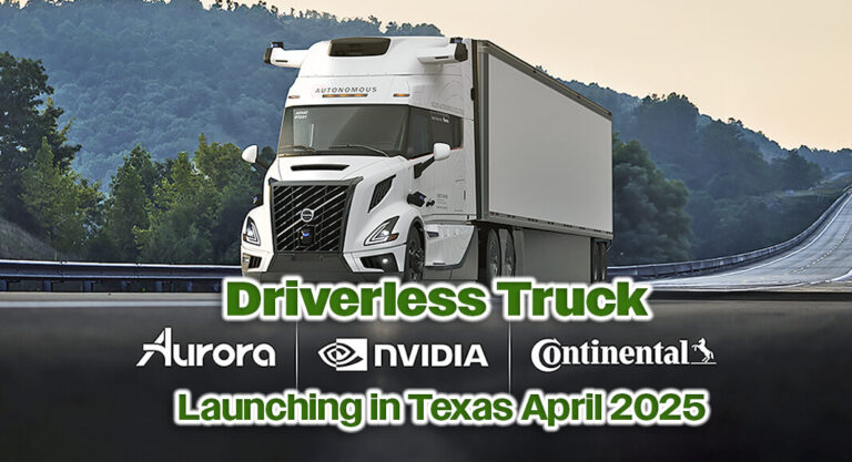Aurora, Continental & NVIDIA Partner to Launch Driverless Trucks by 2027