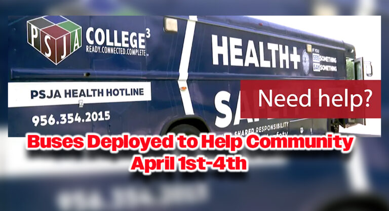PSJA ISD Deploys Health & Safety Mobile Operations Buses, April 1st – 4th
