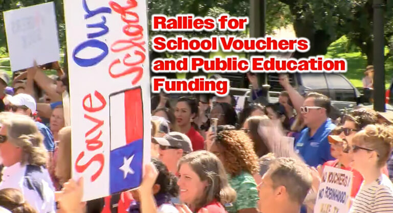 Texas Rallies Highlight Deep Divide Over School Vouchers and Public Education Funding
