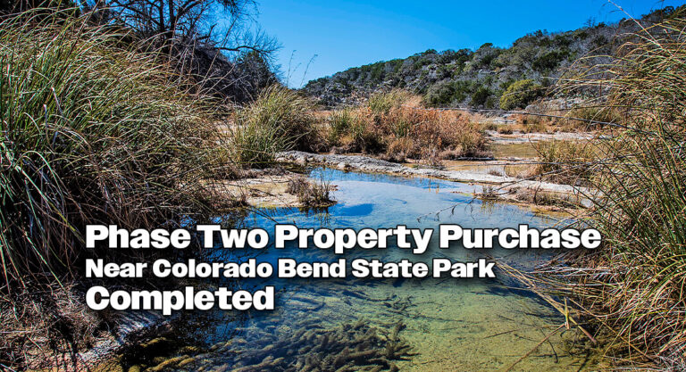 TPWD Completes Phase Two Property Purchase of 1,100 Acres Near Colorado Bend State Park