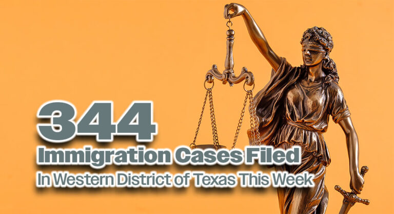 344 Immigration Cases Filed in the Western District of Texas This Week