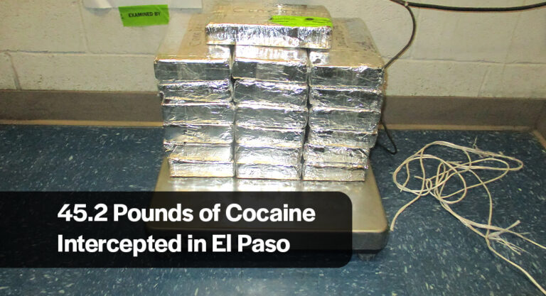 CBP Officers Stop Cocaine Smuggling Attempt at El Paso Port