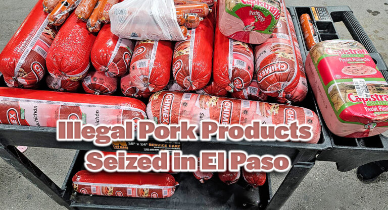 El Paso CBP Agriculture Specialists seize nearly 300 pounds of prohibited pork products