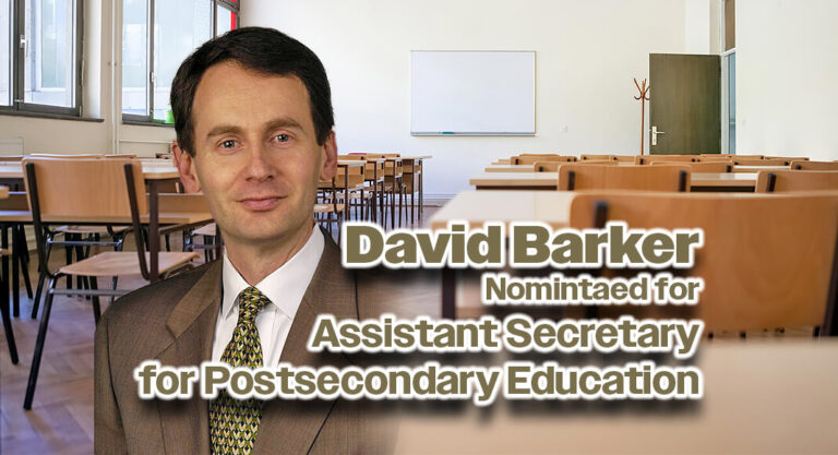 President Trump’s Nominee for Assistant Secretary for Postsecondary Education