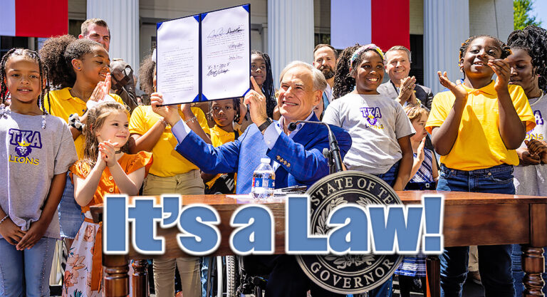 Governor Abbott Signs Landmark School Choice Legislation Into Law