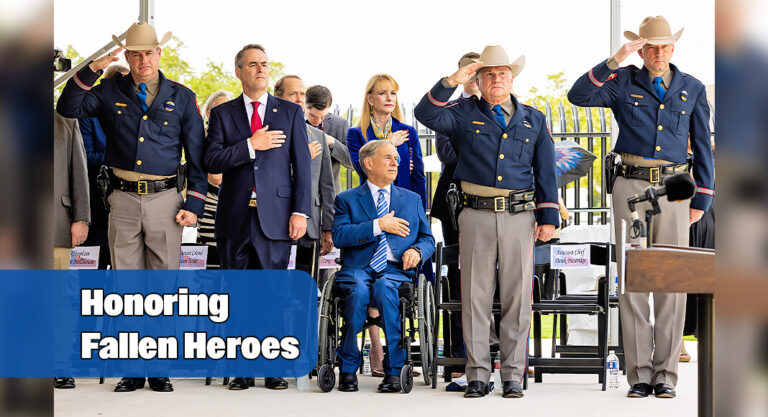Governor Abbott Honors DPS Troopers at DPS Fallen Officers Memorial