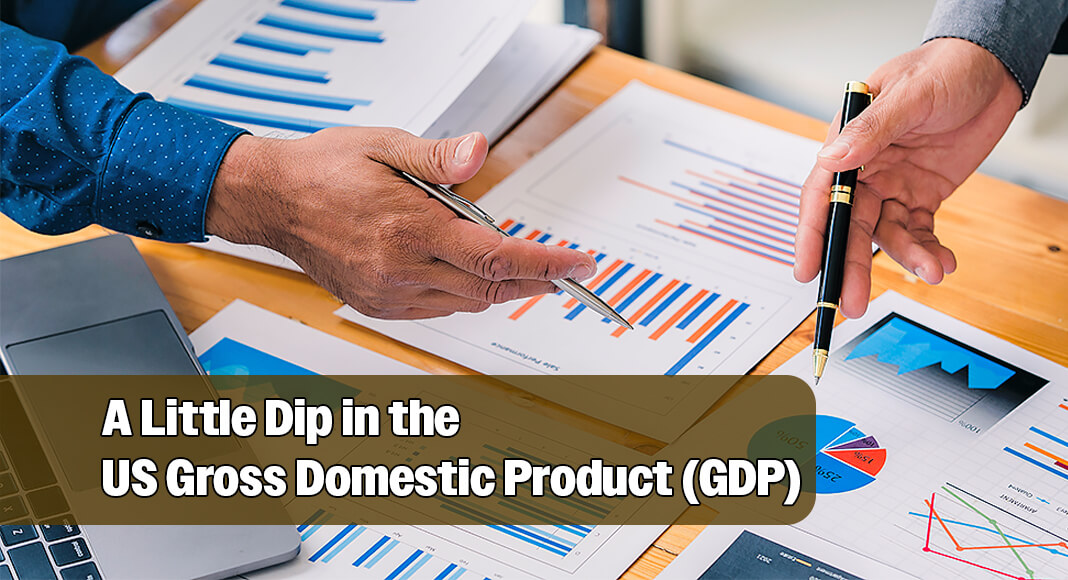 During the first quarter, US Gross Domestic Product (GDP) fell for the first time since we began emerging from the pandemic. It wasn’t a huge amount – just a 0.3% drop on an annualized basis – yet it was a sharp contrast to the 2.4% gain observed during the previous quarter. Image for illustration purposes