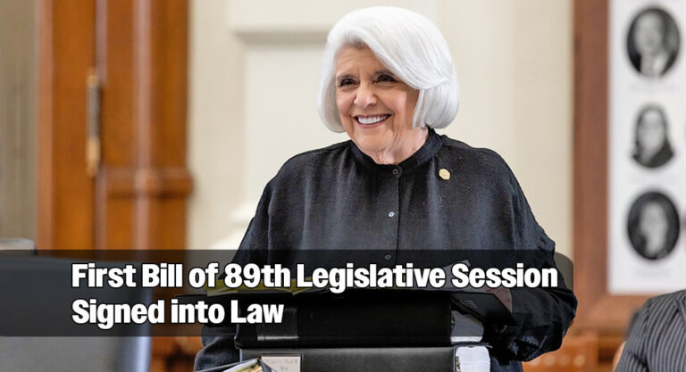 Dean Senator Zaffirini’s First Bill of 89th Legislative Session Signed into Law