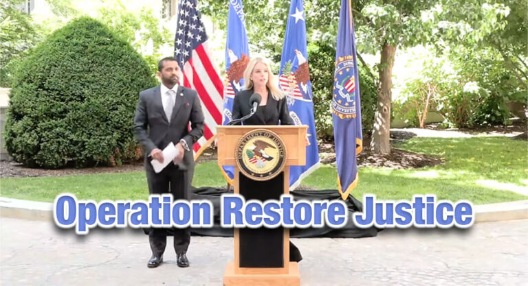 Justice Department Announces Results of Operation Restore Justice