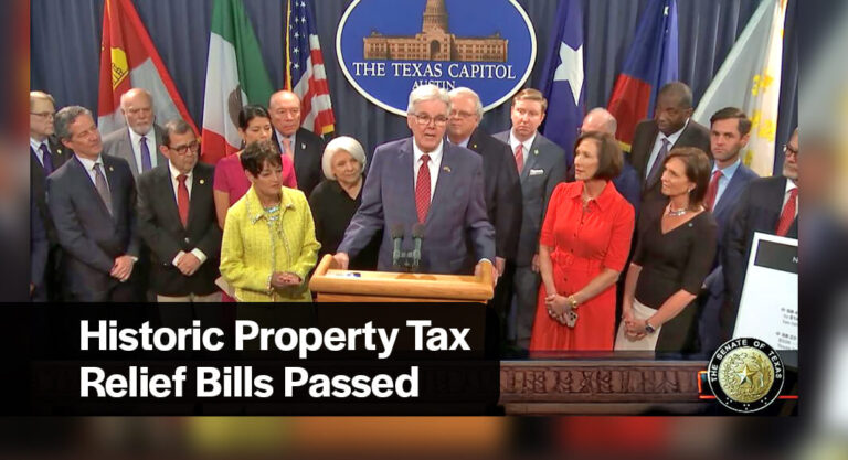 Historic Property Tax Relief Bills Passed by the Legislature