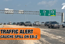 TRAFFIC ALERT- CALICHE SPILL ON EB-2