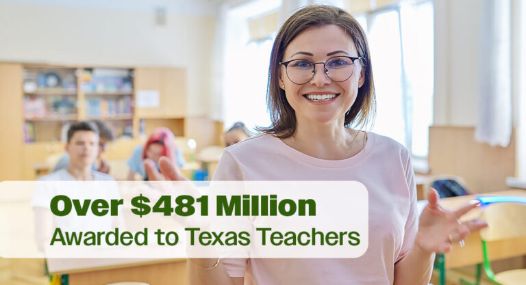 Over $481 Million Awarded To Texas Teachers
