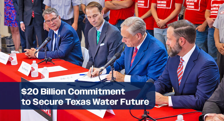 Gov. Abbott: Historic $20 Billion Commitment to Secure Texas Water Future